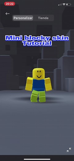 Roblox Mini Blocky Skin/Avatar Tutorial