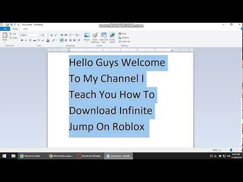 How to download ROBLOX Infinite Jump (Using WeareDevs)