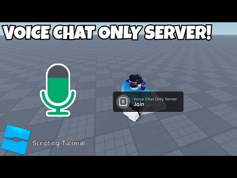 How To Create A VOICE CHAT ONLY SERVER - Roblox Studio