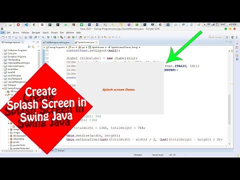 How to Create Splash screen in Java