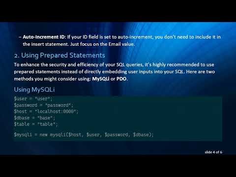 How to Efficiently Get Form Values into a MySQL Table with PHP