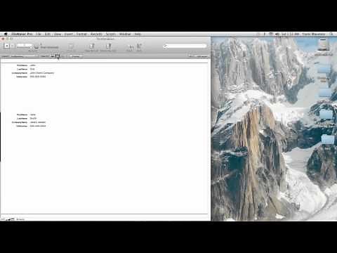 Creating a Simple Database Using FileMaker Pro 11