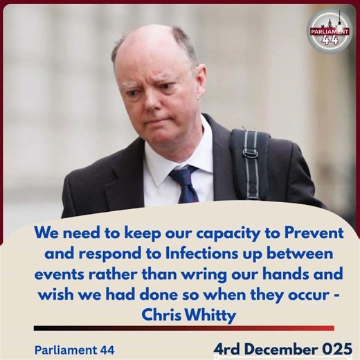 Chris Whitty Calls For More Research into Managing Infections in Elderly