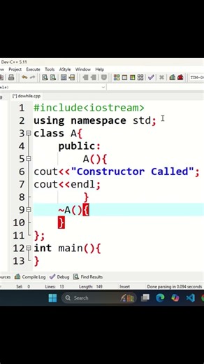 Constructor & Destructor in C++ | Object Creation & Cleanup Demo | Constructor vs Destructor |