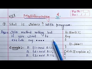 join() method in java multithreading | Learn Coding