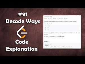 Decode Ways | Live Coding with Explanation | Leetcode #91