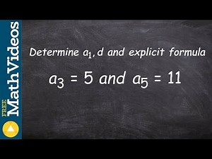 Learn to write the explicit formula given two terms of the sequence