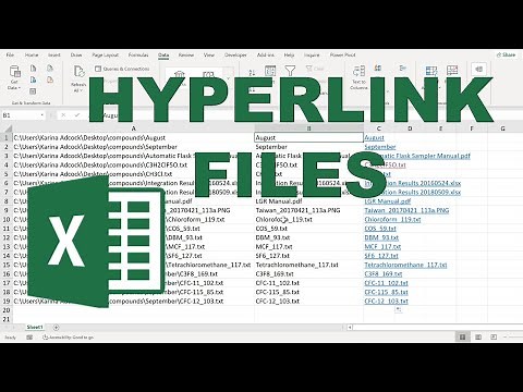 How to make hyperlinks to multiple files in excel