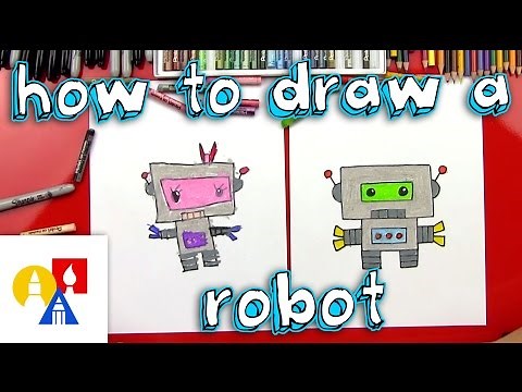 How To Draw A Cartoon Robot