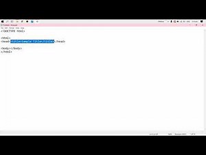Step by Step procedure in creating an HTML file in Notepad