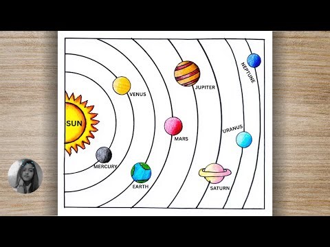 Easy Solar System Drawing | How to Draw Solar System | Solar System Planets Drawing | Solar System