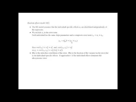Econometrics Academy - Panel Data Models