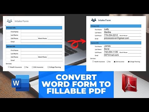 How To Convert Word to Fillable PDF