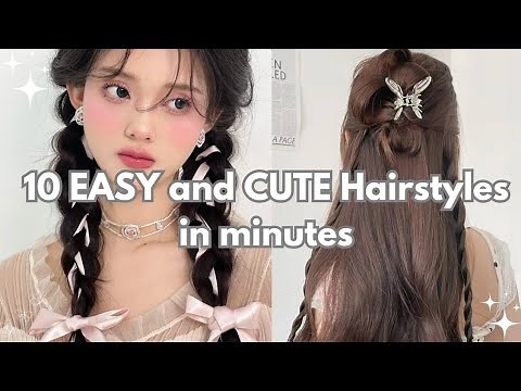 10 Cute & Easy Hairstyles ✨ Do Your Hair Fast & Look Pretty!