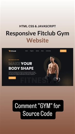 Web Code Journey on Instagram: "Responsive Fitclub Gym Website Using HTML CSS and JavaScript 🔥🔥🔥🔥 #webcodejourney #navigation #hover #html #css #html5 #css3 #csstricks #cssanimation #learnhtml #learncss #csstips #csstipoftheday #webdeveloper #ui #ux #uidesign #uxdesign #webdesign #JavaScript #webdevelopment #frontenddeveloper #frontendwebdeveloper #angularis #reactjs #javascriptanimation #code #tailwindcss #bootstrap #animation"