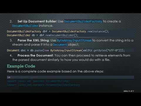 How to Parse XML Content from a String in Java