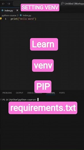 Python Virtual Environment Tutorial | pip venv Setup & requirements.txt Explained. #coding #python