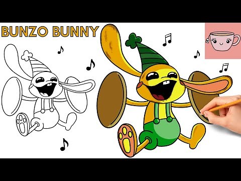 How To Draw Bunzo Bunny Poppy Playtime | Friday Night Funkin Mod FNF | Step By Step Drawing Tutorial
