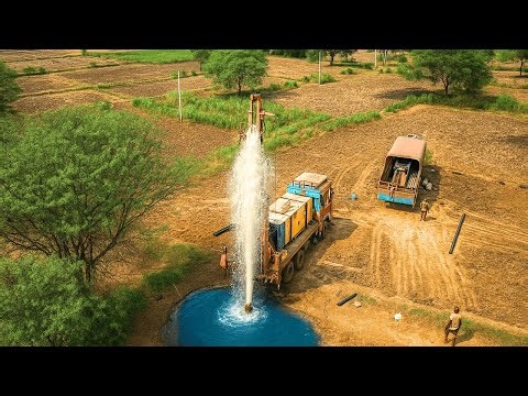 Powerful Water Well Drilling Machine in Action 💧 | 50ft Deep Water Found | WaterTec 9000 Real Work