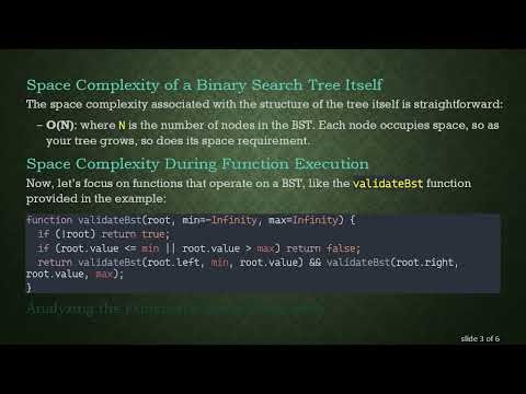 Understanding the Space Complexity of Binary Search Trees (BST)