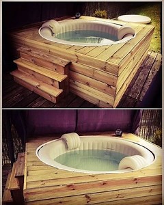 29 top idées & tutos d'habillages de jacuzzi gonflables