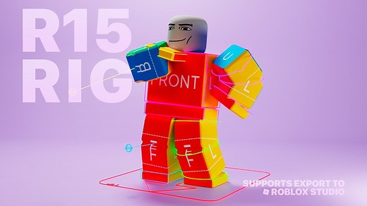 R15 Rig for Blender 4.0+ (FK/IK switching)