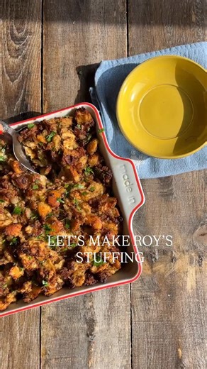 Roy’s Sausage Sage Stuffing is truly amazing. It’s a delectable stuffing recipe from a 32-year-old copy of the Chicago Tribune—it’s crunchy, delicious, and a carnivore’s delight. Recipe on the blog, so click link in bio. What’s your favorite Thanksgiving stuffing? | nocrumbsleft
