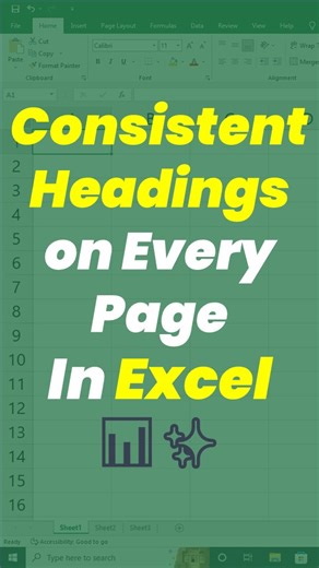 Consistent Headings on Every Page in Excel 🧾 | Professional Print Setup Tip! Tired of losing your column headings while printing large Excel sheets? 😩 Here’s the trick to repeat headings on every page like a pro! 💪 ✅ Keep column headers visible on all printed pages ✅ Works perfectly for reports & data summaries ✅ Quick and easy setup — no formulas needed ✅ Makes your Excel printouts look clean & professional 💡 Pro Tip: Use the Page Layout → Print Titles option and select “Rows to repeat at t