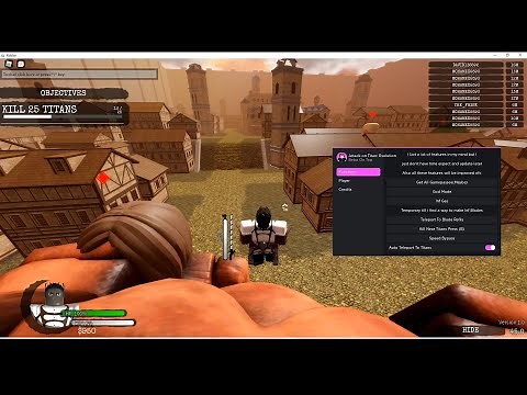 Roblox Attack On Titan Evolution Script (AutoKill Titans, GodMode, Inf Gas, Unlock Gamepasses)
