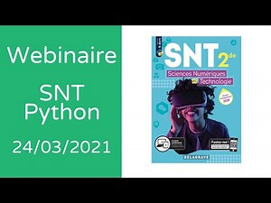 Webinaire SNT Python avec Delagrave - 24 mars 2021