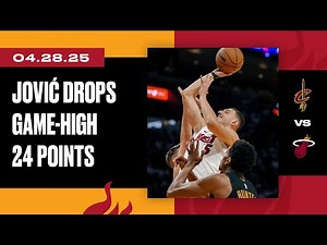 Nikola Jović 24 PTS 5 REB 2 AST 2 STL | Cleveland Cavaliers vs. Miami HEAT | April 28, 2025
