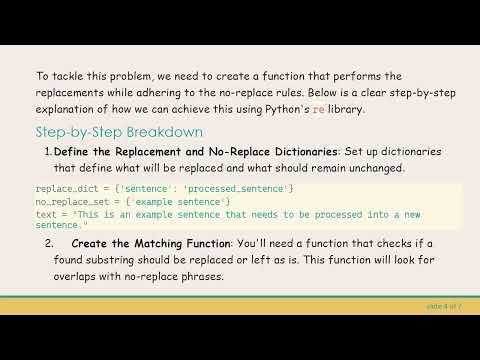 Handling Substring Replacements with No-Replace Rules in Python