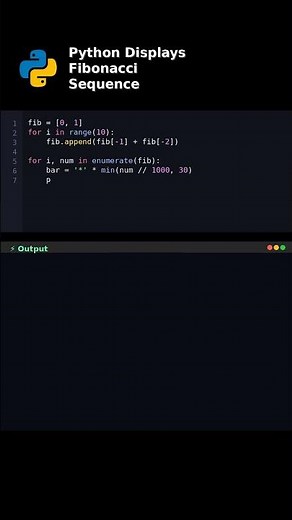 Python Displays Fibonacci Sequence #numbersequence