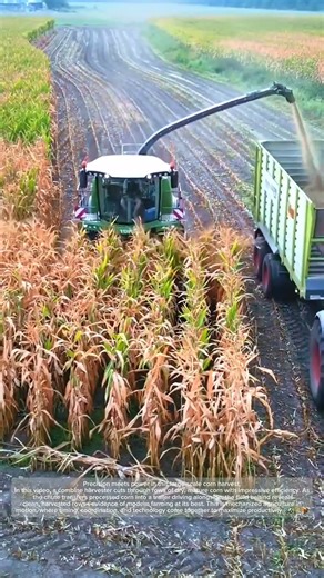 Corn Harvest Operation – Combine Harvester Filling Trailer in Real Time!