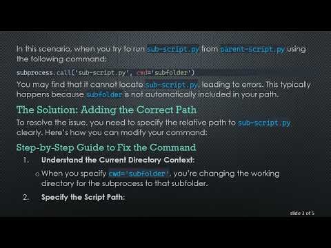 Running a Python Script in a Subfolder with subprocess.call()