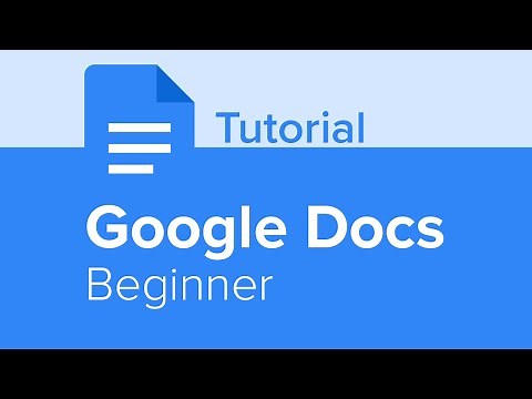 Google Docs Beginner Tutorial