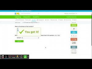 IXL | Domain and range of functions | 8th grade math