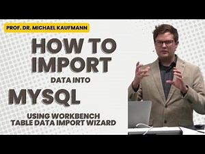 How to import Data into MySQL using the Workbench Table Data Import Wizard