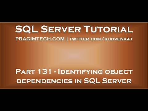 Identifying object dependencies in SQL Server