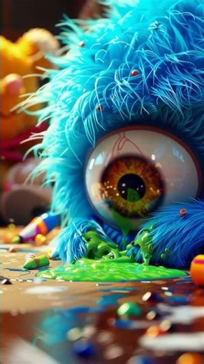 Adorable Alien Playing with Slime/可愛い宇宙人のスライム遊び