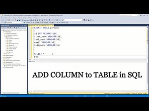 How to ADD COLUMN to table in SQL
