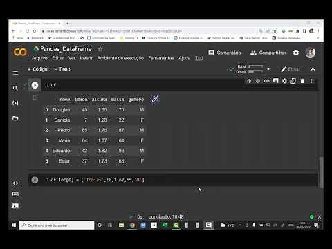 Como inserir uma nova linha em um dataframe pandas