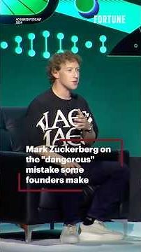 Mark Zuckerberg on the "dangerous" mistake some founders make #Founder #MarkZuckerberg