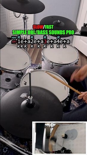 Simple Double Bass Sounds Pro #drumlessons #doublebasslesson #doublebass