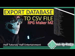 Exporting Items from the RPG Maker MZ Database to a CSV