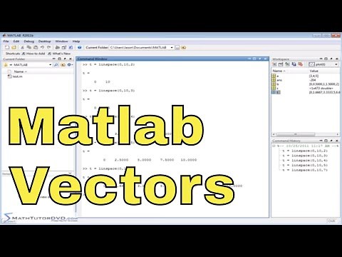 Matlab Tutorial - 28 - Creating Vectors with Evenly Spaced Elements