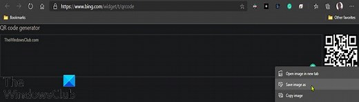 How to create QR Codes using Bing search engine