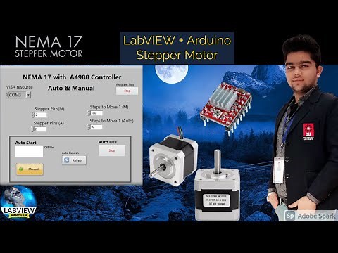 LabVIEW | NEMA 17 Stepper Motor & A4988 Controller | LabVIEW + Arduino Projects ‪@labviewmultisim‬