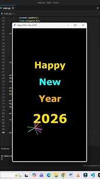 Python Code to Wish Happy New Year 2026! 🎆🐍#shorts #python