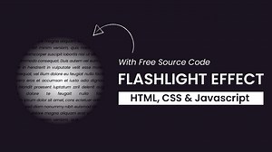 Flashlight Effect With Javascript | Coding Artist